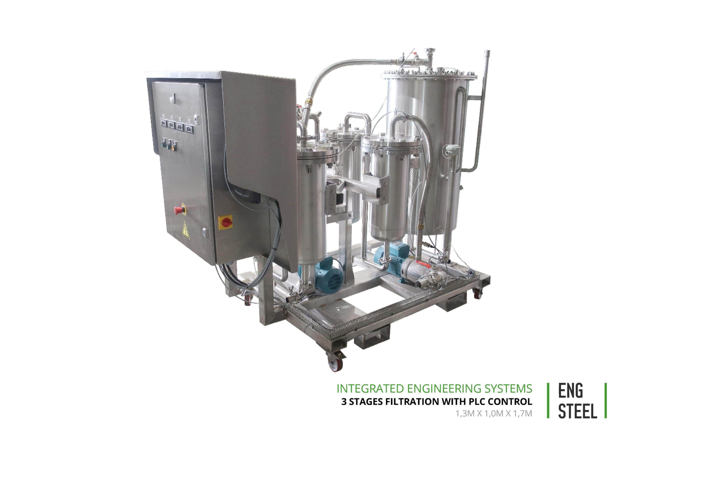 3 Stages Filtration with PLC Control